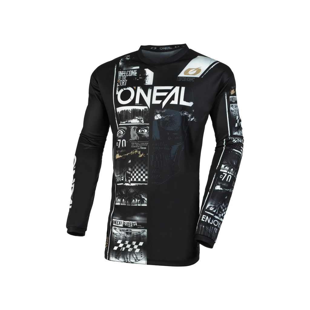 O'NEAL Racing Element Attack V.23 Offroad MTB Long Sleeve Jersey, Pant Black/White_1