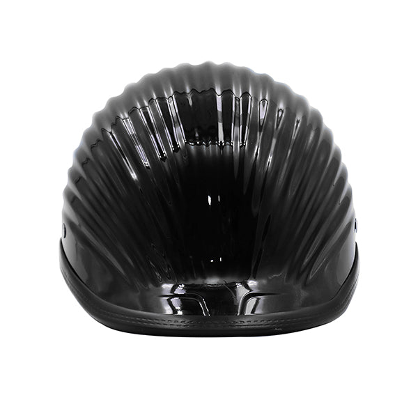 Half Face Scooter/Motorbike Cup Style Helmet Glossy Black_4