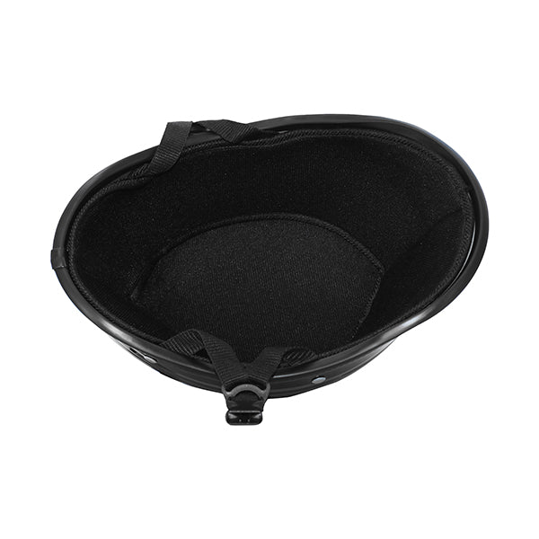 Half Face Scooter/Motorbike Cup Style Helmet Glossy Black_5