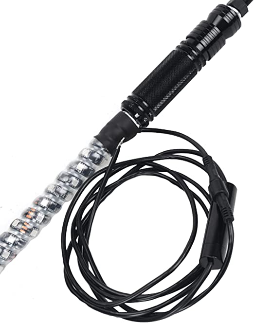 Remote Control Spiral Antenna Whip Light RGB Led Strip 6 Feet Height AK-100334