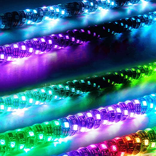 Remote Control Spiral Antenna Whip Light RGB Led Strip 4 Feet Height_5