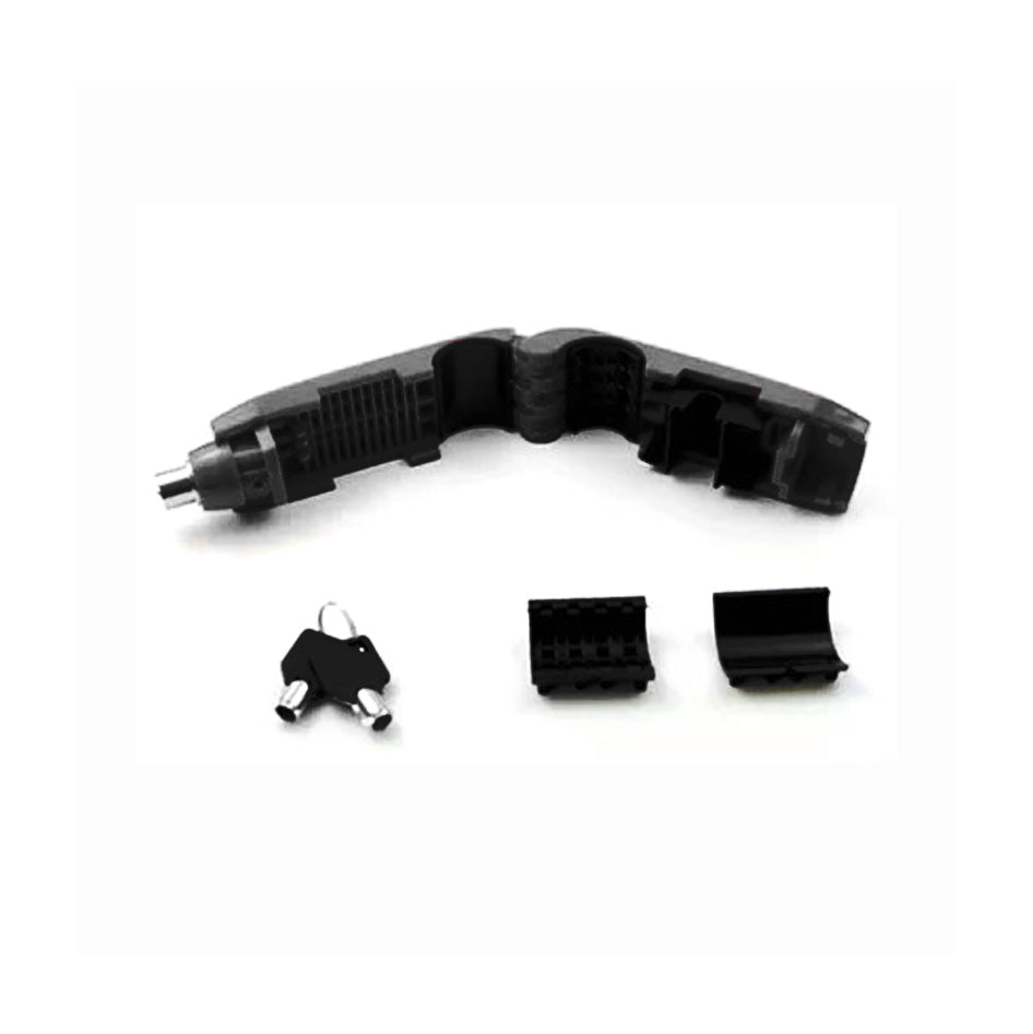 Motorcycle Handlebar Grip Lock Caps Black_3