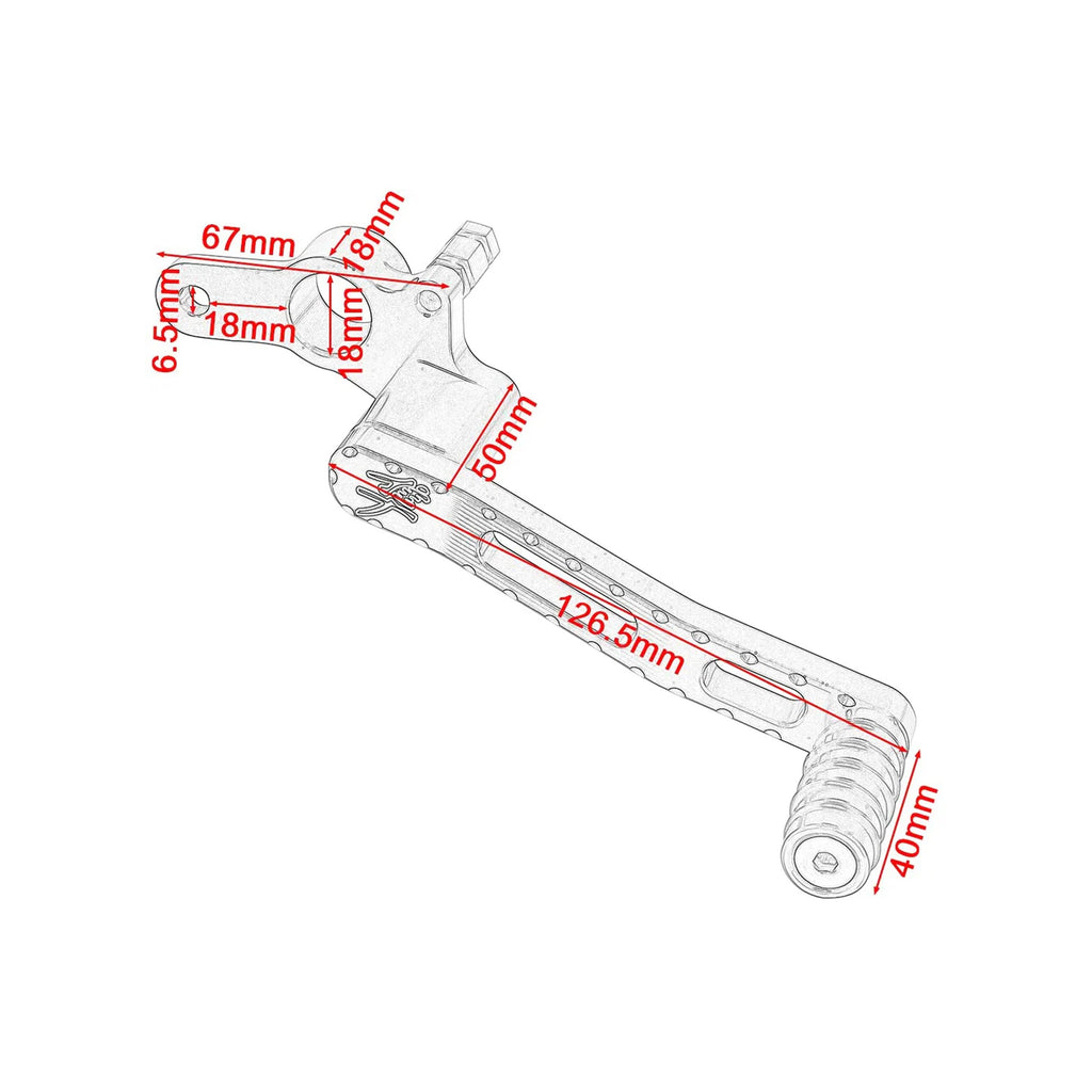 CNC W/Ball Cut Edges Rear Foot Brake Pedal Lever_5