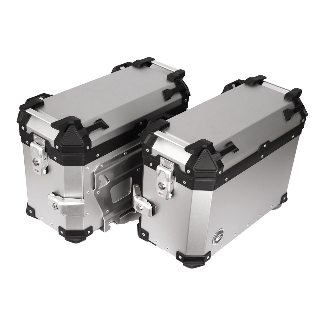 COOCASE X4-J2 SILVER 28L Motorbike Tail Storage Box (1 Pair)_3