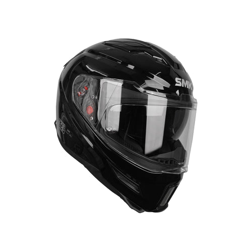 SMK Bionic Adult Solid Black GL 200 Full Face DOT & ECE Certified Helmet _1
