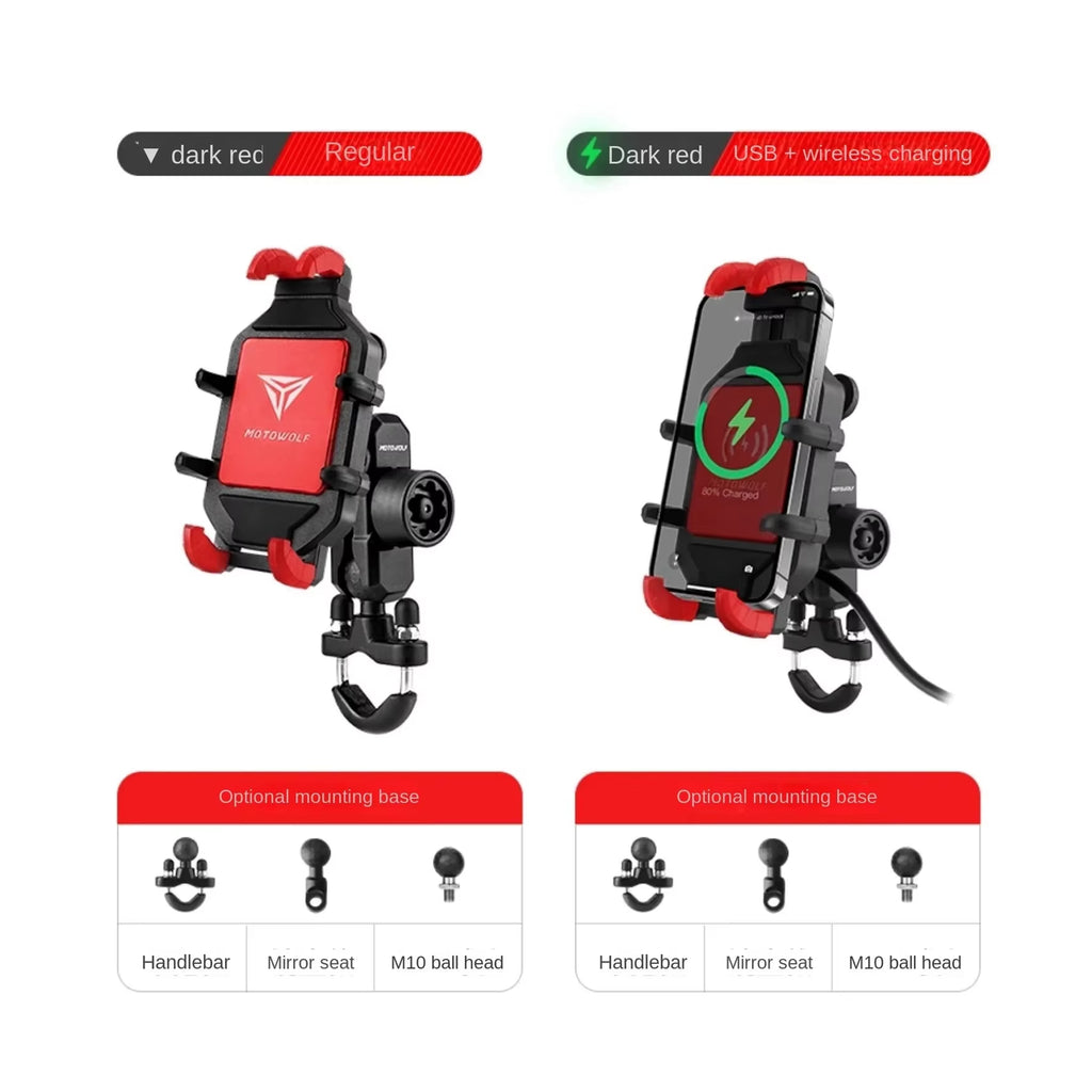 Motorcycle Universal Phone Holder Anti-Vibration Mount Without Charger_14
