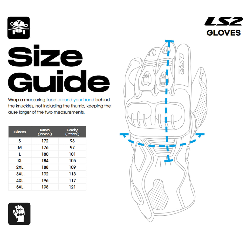 LS2 Air Raptor Ventilated Goatskin Leather Motorcycle Gloves_11
