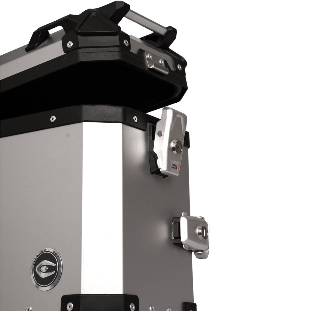 COOCASE X4-J2 SILVER 28L Motorbike Tail Storage Box (1 Pair)_5