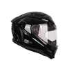 SMK Agnar Solid GL 200 Full Face Helmet Gloss Black, Dual Visor_1