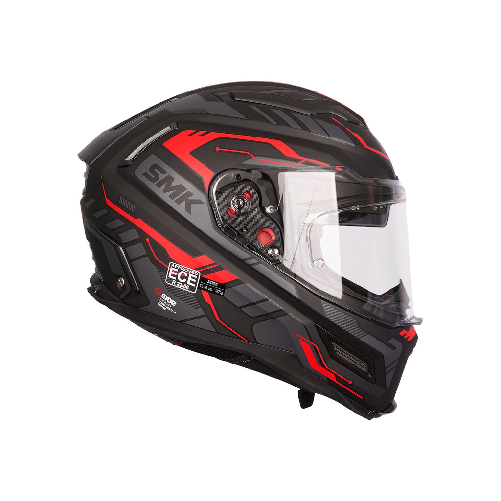 SMK Agnar Tektron MA 263 Full Face Helmet with Aggressive Styling & Wide Visor_1
