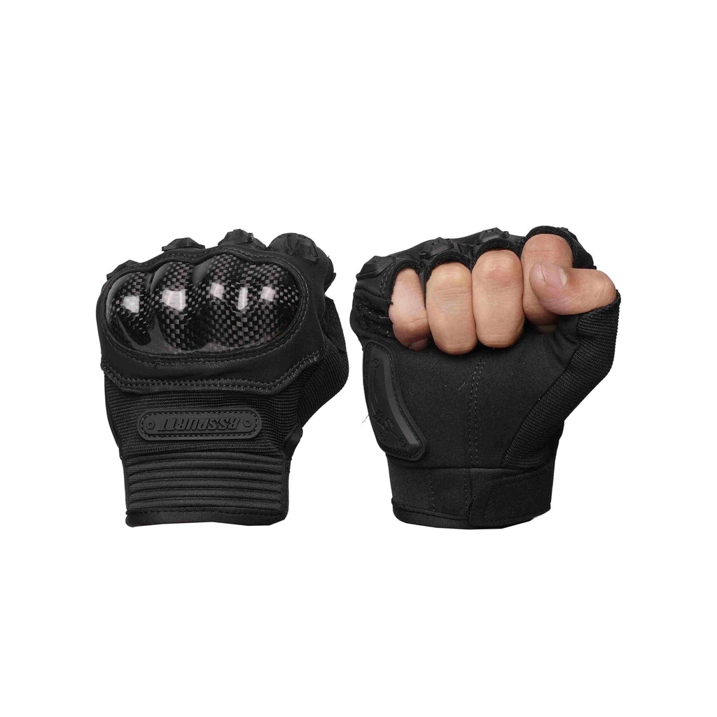 RS GLOVES RS10 Black Sport Motorcycle Half Gloves_2