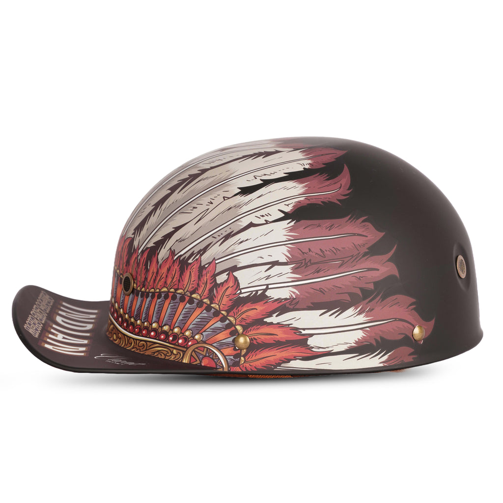 Matte Retro Baseball Half Face Cap Helmet - 835620_2