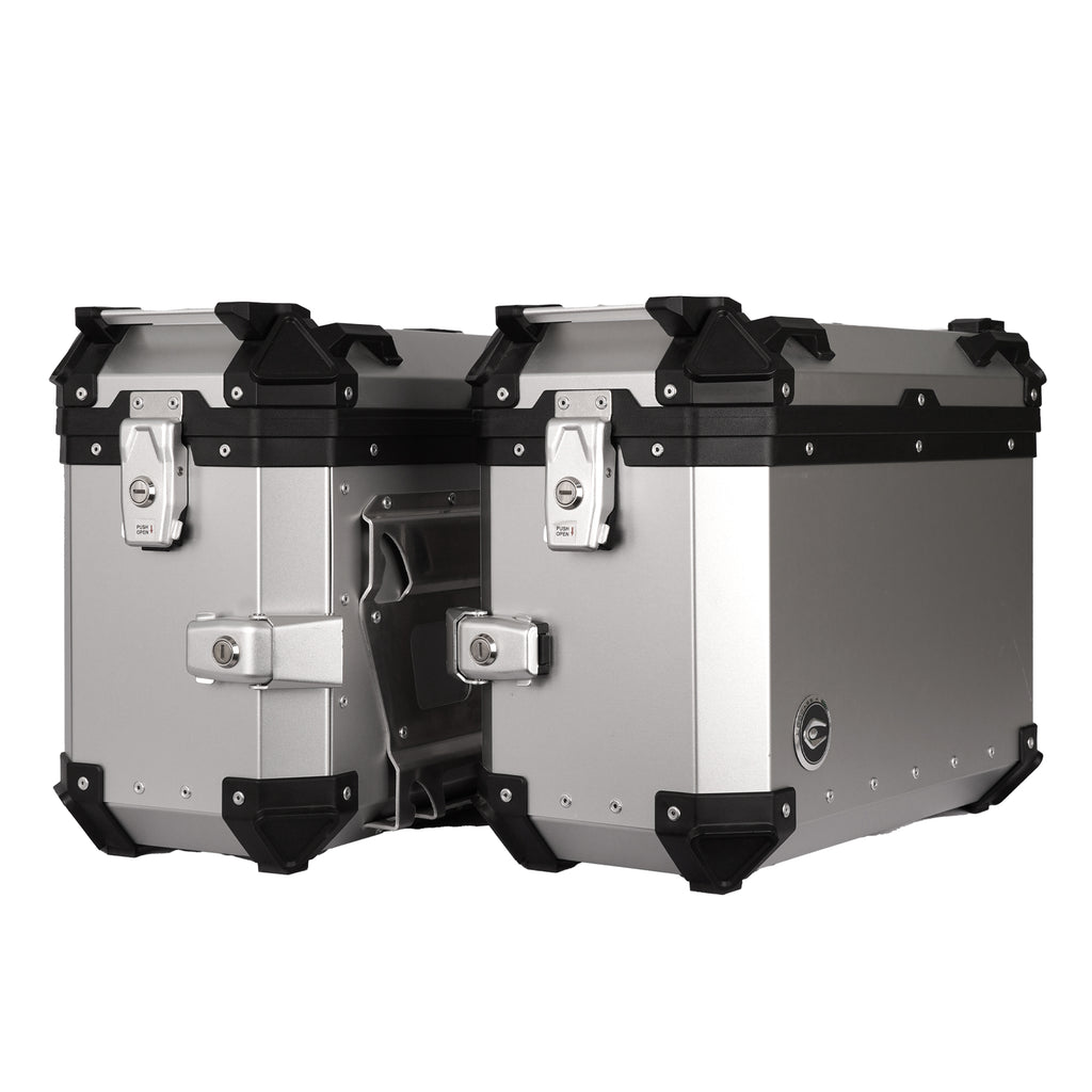 COOCASE X4-J2 SILVER 28L Motorbike Tail Storage Box (1 Pair)_2