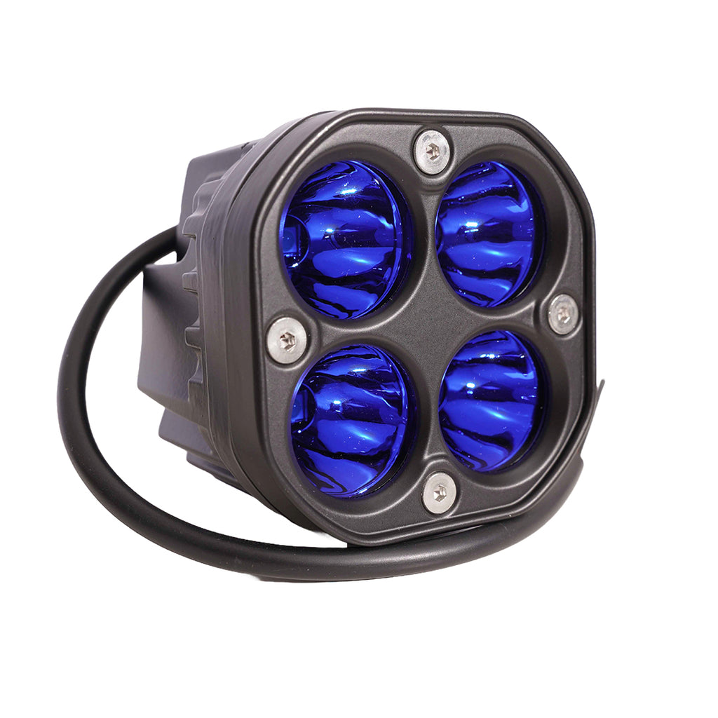 TBS Blue LED Motorcycle Waterproof 12V Spot Lamp 9-32V High Power Light_1