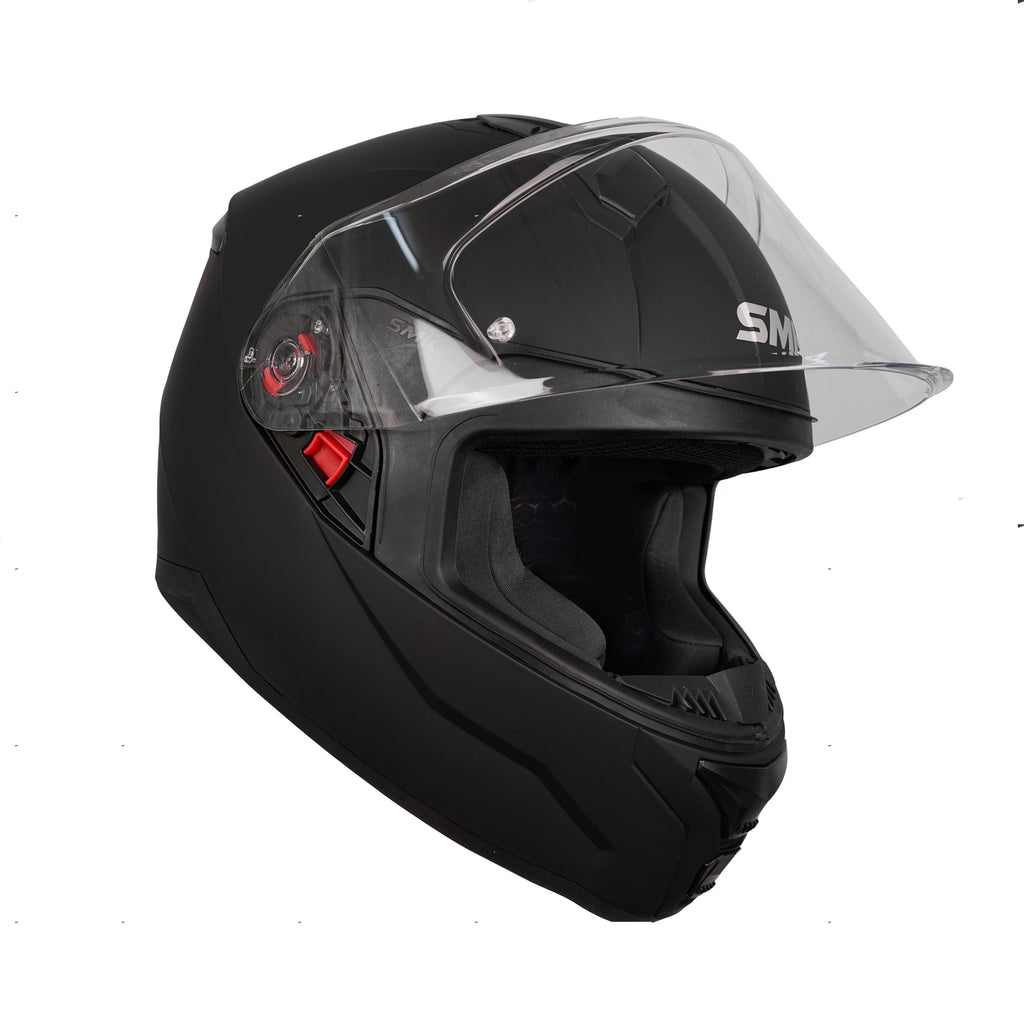 SMK Bionic Adult Solid Matte Black MA200 Full Face Helmet_2