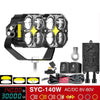 Motorcycle Lighting System External Spotlight Dual Color SYC 140W_1