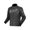 LS2 MJ162 Apex Motorcycle Jacket Black/Grey, Waterproof CE-Certified_1