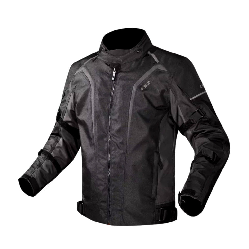 LS2 Sepang Men Motorcycle Jacket Black / Dark Grey, Waterproof CE_1