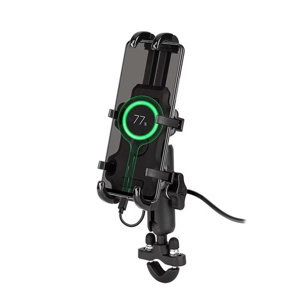 MOTOWOLF Motorcycle Phone Holder with Charger with USB Bike Mount_1