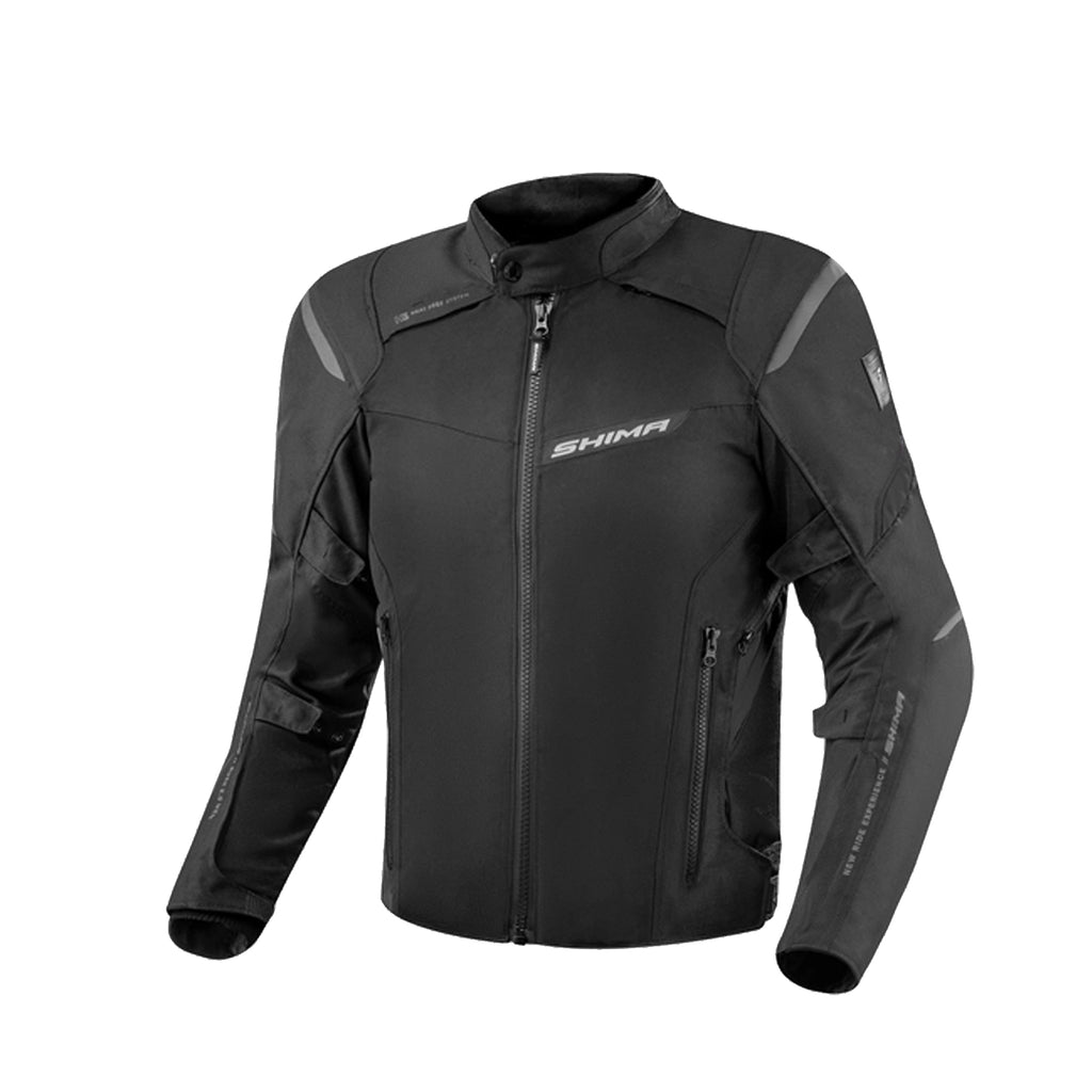 SHIMA RUSH 2.0 Men Black 3 Layer Textile Motorcycle Waterproof Jacket_1