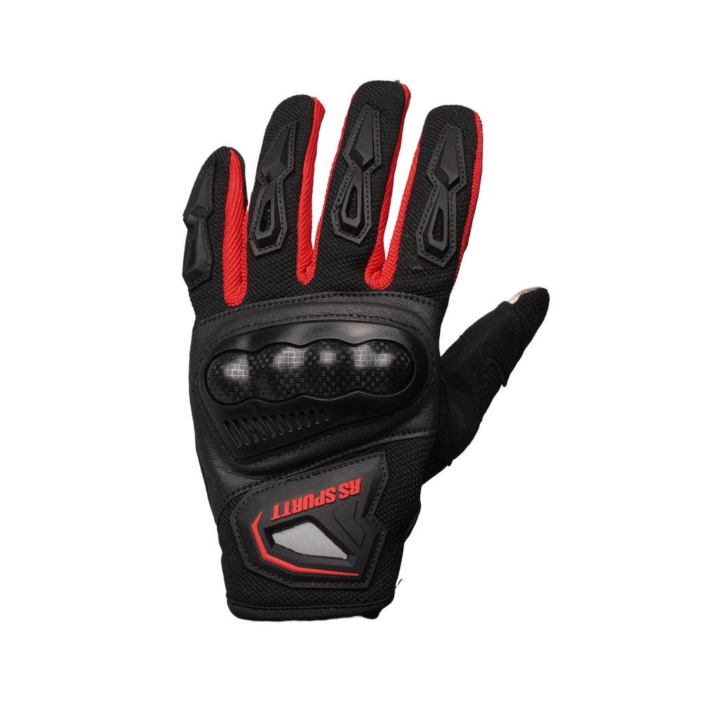 RS SPURTT RS02 Breathable Mesh Motorcycle Gloves (Red)_1