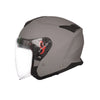 SMK GTJ Solid MA 600 Nardo Gray Open Face Helmet with 2 Shell & Sun Visor_1