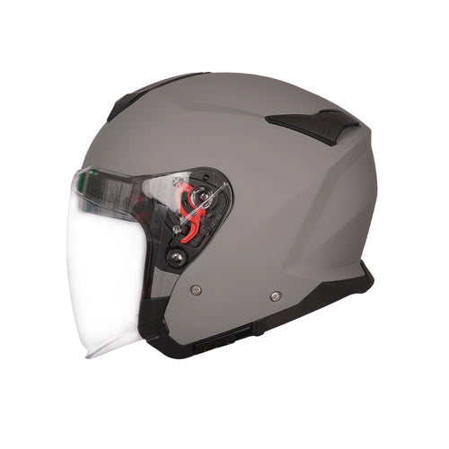 SMK GTJ Solid MA 600 Nardo Gray Open Face Helmet with 2 Shell & Sun Visor_1