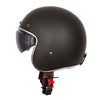 LV COOL Open Face Motorcycle Retro Matte Black, Sun Visor, DOT Certified Helmet_2