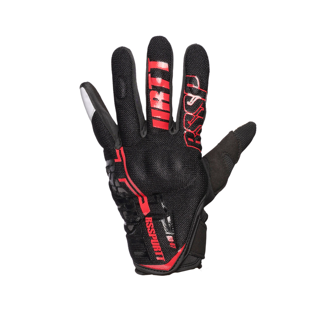RS SPURTT RS07 Black/Red Motorcycle Gloves - 850286