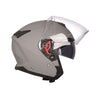 SMK GTJ Solid MA 600 Nardo Gray Open Face Helmet with 2 Shell & Sun Visor_2