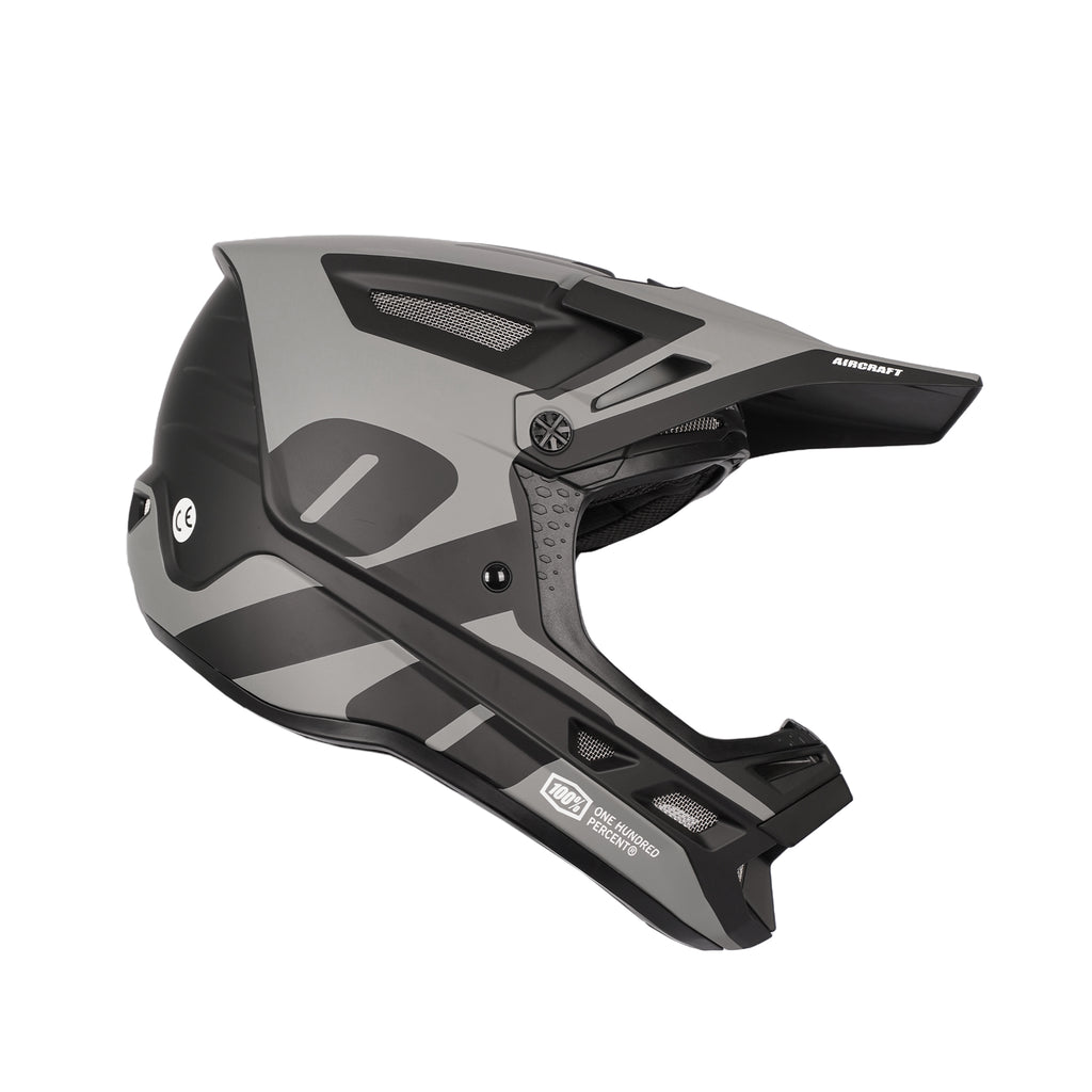 100% Aircraft Composite Downhill Helmet Lightweight, 25-Vent, Gray_2
