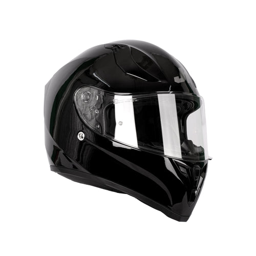 JUST1 J-GPR H128 Solid Glossy Black Full Face Carbon Racing Helmet_1