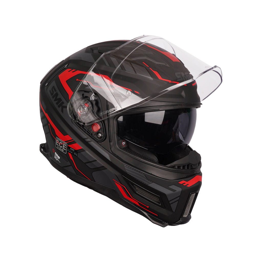 SMK Agnar Tektron MA 263 Full Face Helmet with Aggressive Styling & Wide Visor_3