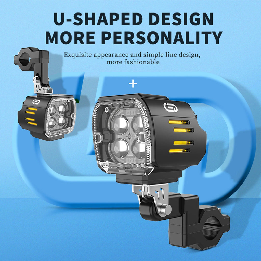 JRY-22 Professional Motorcycle LED Auxiliary Dual Color Light_2