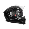 SMK Agnar Solid GL 200 Full Face Helmet Gloss Black, Dual Visor_2