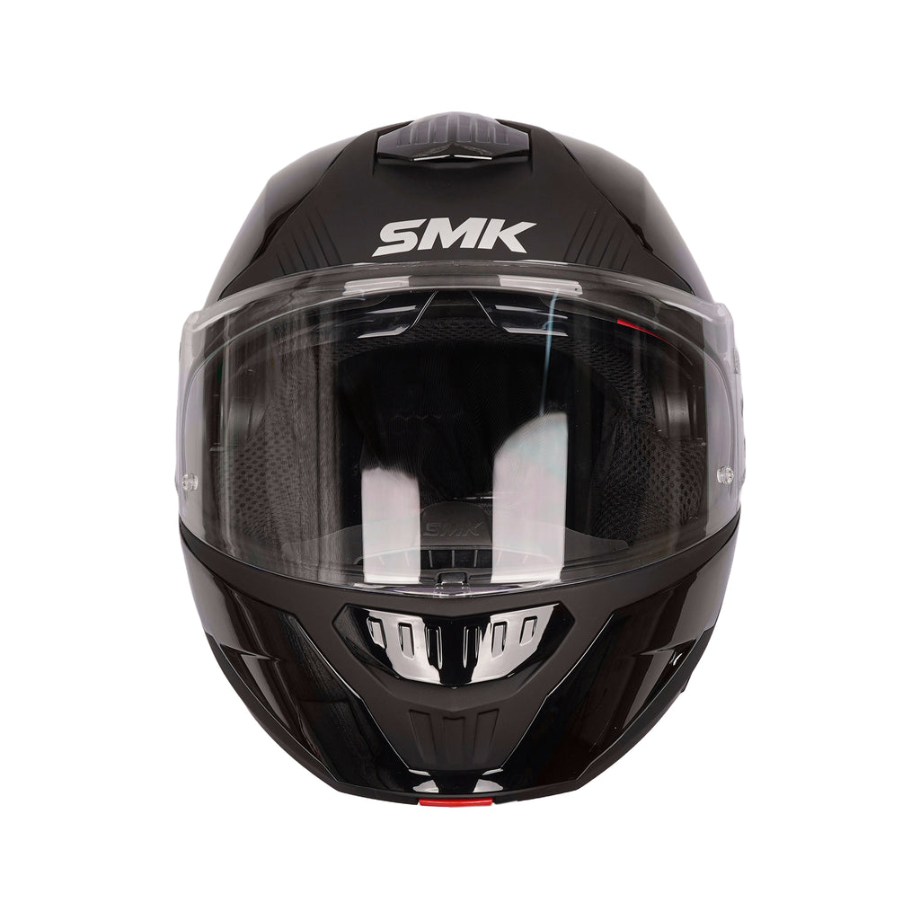 SMK Gullwing Solid Flip Up Motorcycle Helmet Gloss Black GL 200_2