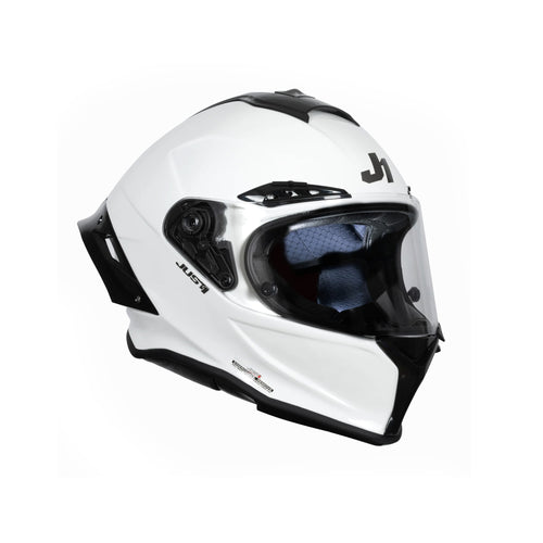 JUST1 J-GPRF Solid White Full Face Racing Helmet_1