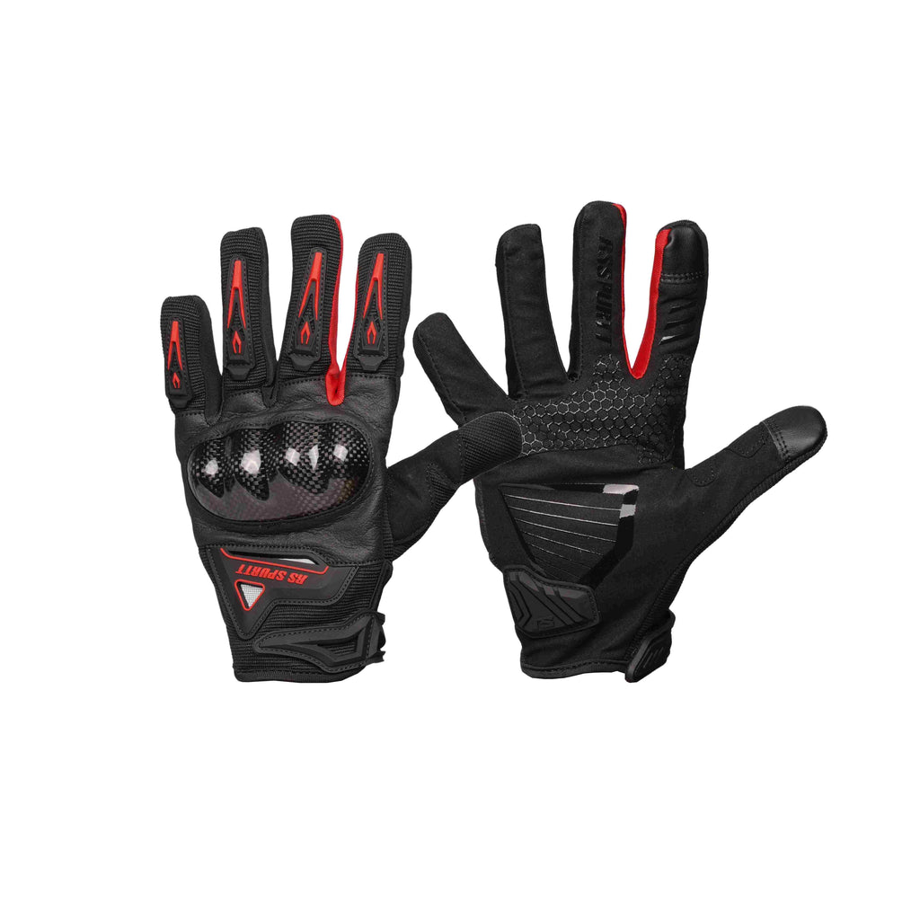RS Spurtt RS-1902 Motorcycle Riding Gloves (Red / Black)_4