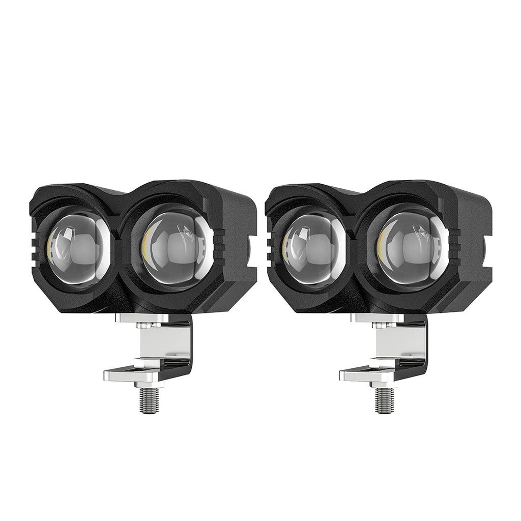 Universal Dual Color Motorcycle LED Headlight Projector Lens JM-40W_2