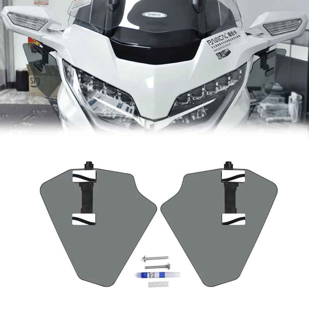 طقم تثبيت حاجب الرياح العلوي الشفاف من جولد وينج 1130 مع مرآة الزجاج الأمامي - 860134