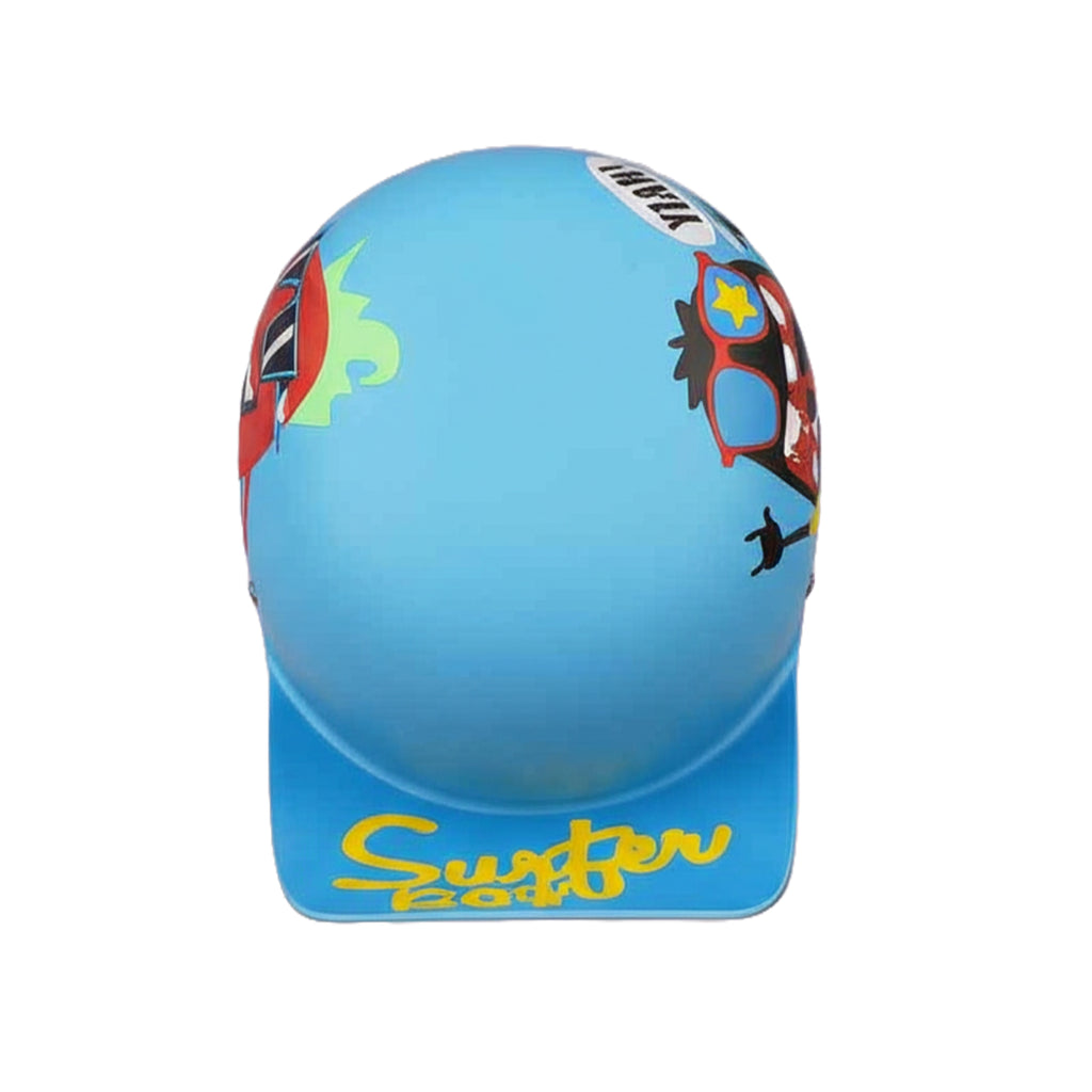 ROCK KNIGHT Skull Retro Half Shell Open Face Motorcycle Cap Helmet_3