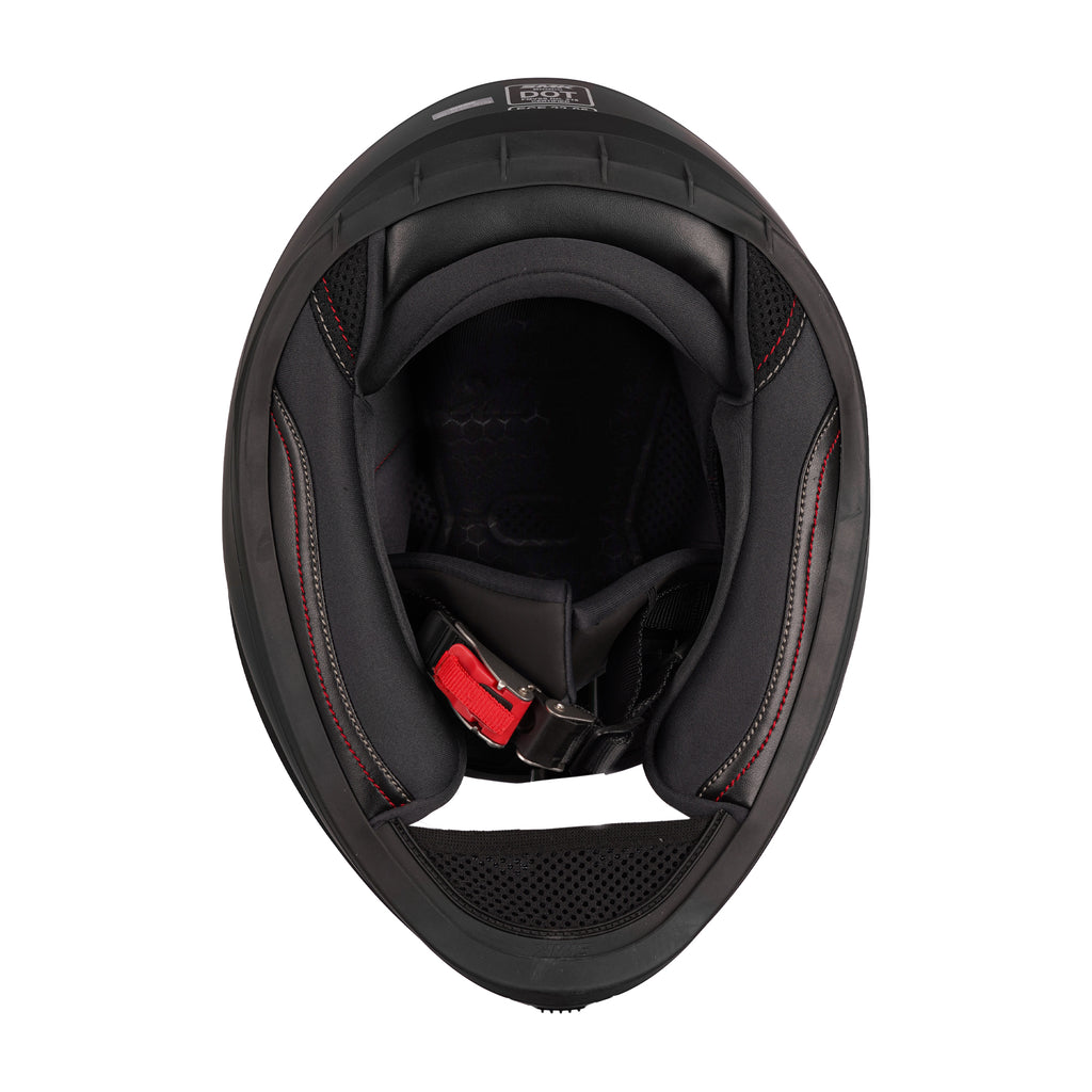 SMK Bionic Adult Solid Matte Black MA200 Full Face Helmet_4