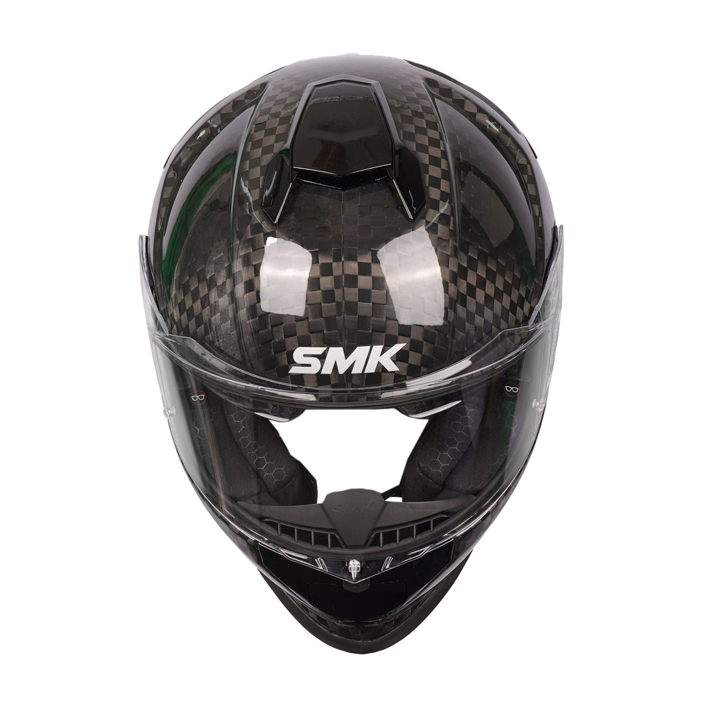 SMK Titan Carbon Solid Full Face Helmet Gloss Carbon PCFT Shell_4