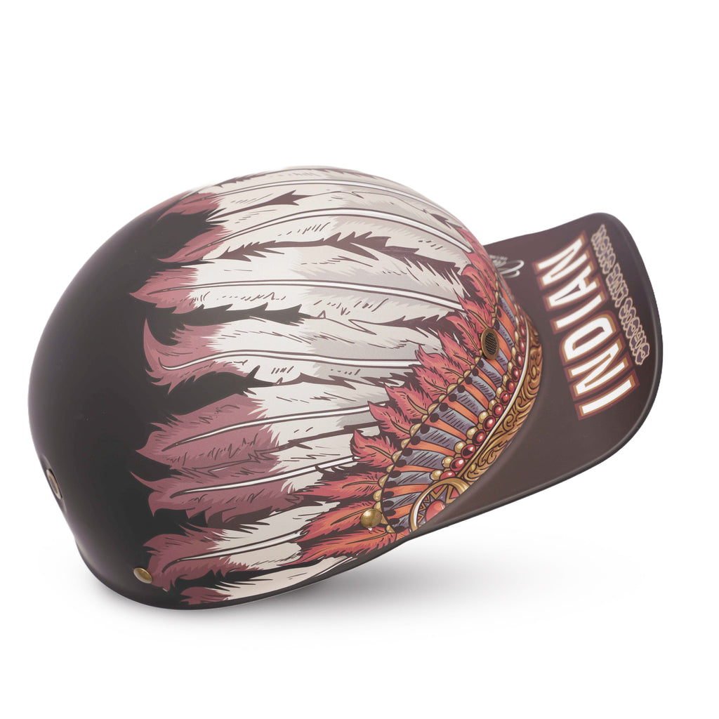 Matte Retro Baseball Half Face Cap Helmet - 835620_4