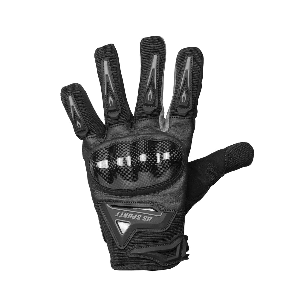 RS Spurtt RS 1902 Black Lightweight Motorcycle Gloves with Knuckle Protection_1