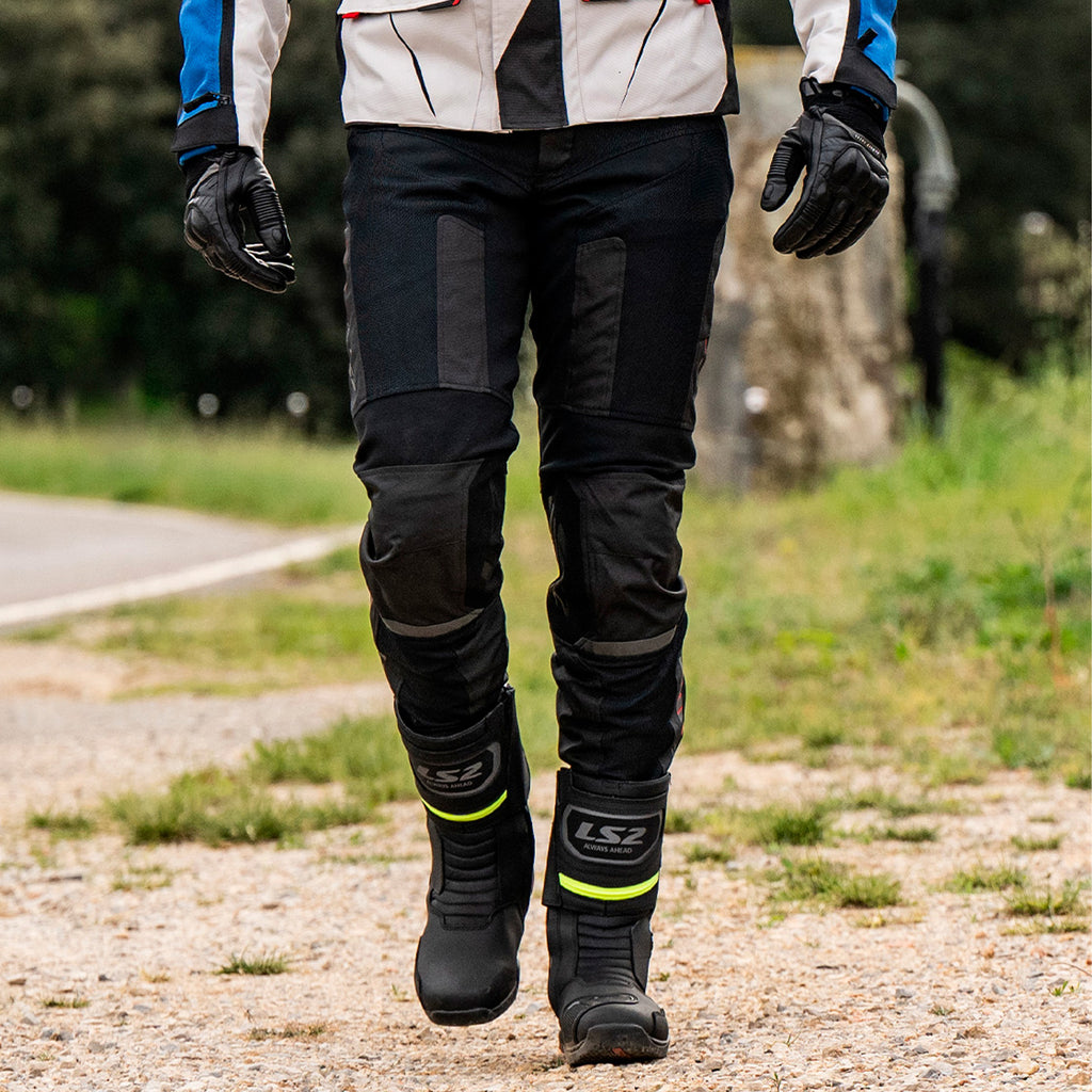 LS2 Como Air Men Breathable Mesh Motorcycle Riding Pants Black/Grey_3