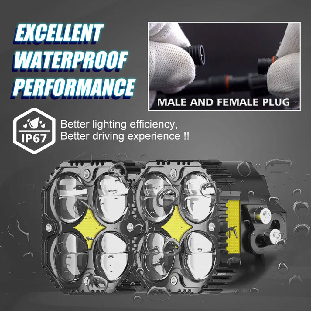 SYC-120W Dual Color Motorcycle LED Spotlight_3