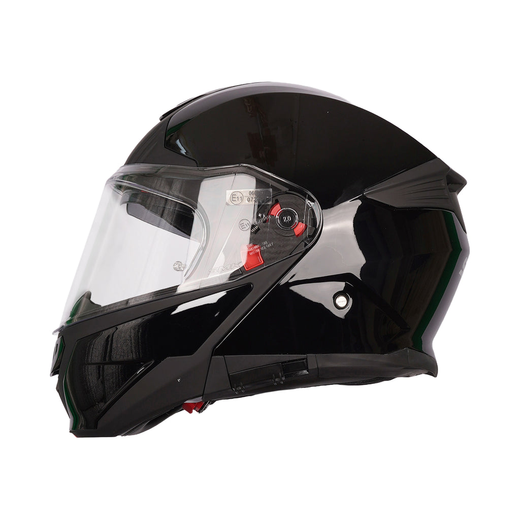 SMK Gullwing Solid Flip Up Motorcycle Helmet Gloss Black GL 200_3