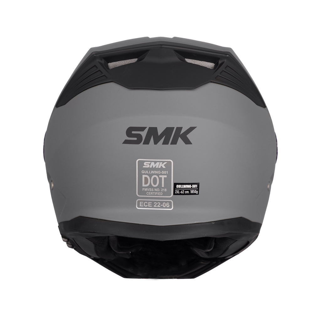 SMK Gullwing Solid MA 600 Flip Up Motorcycle Modular Helmet_3