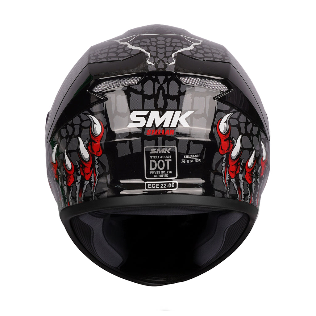 SMK Stellar Taotei GL263 Full Face Helmet, Anti Fog Visor_4
